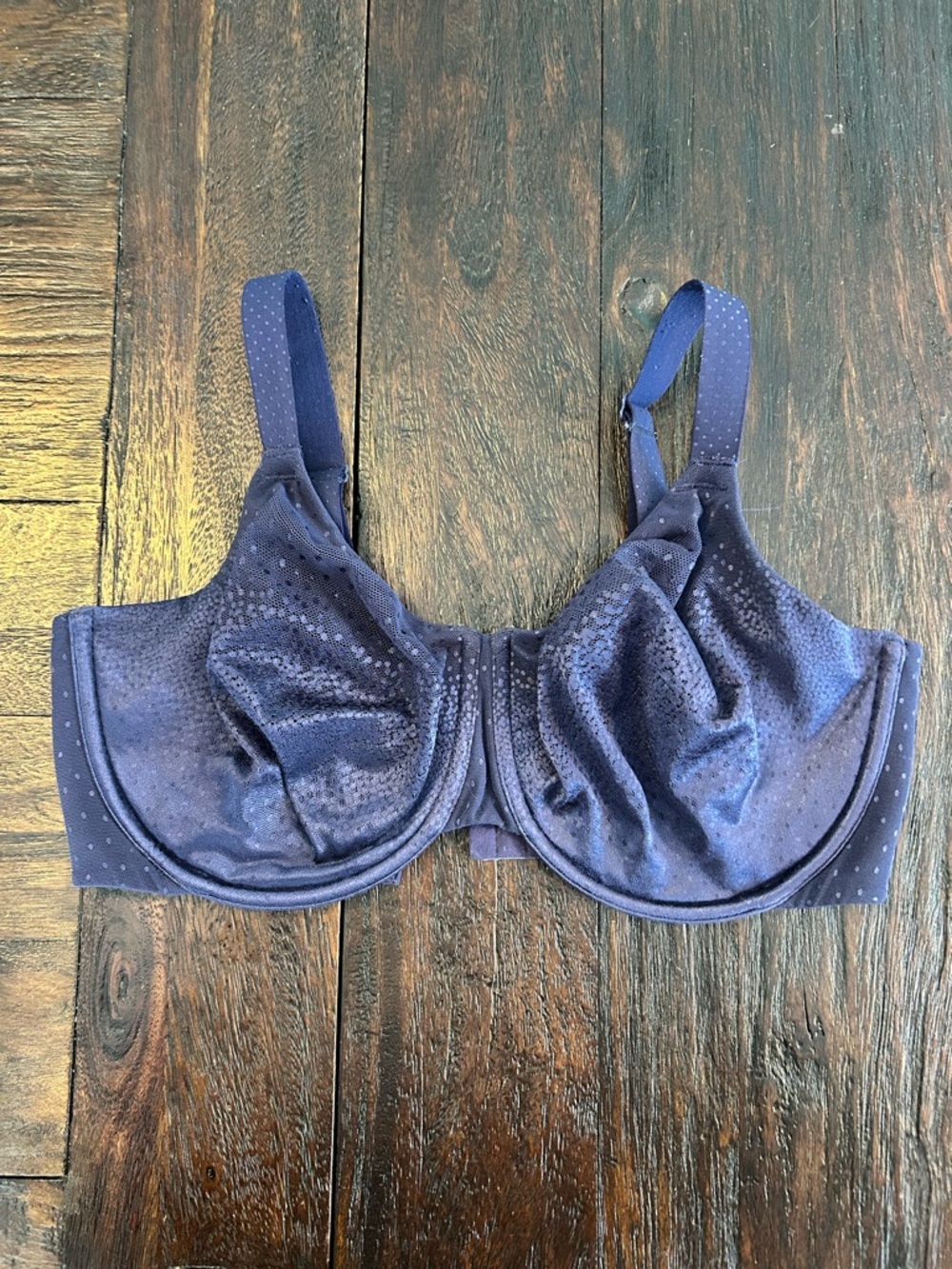 Wacoal Back Appeal Contour Navy Blue Underwire Full Support Bra -36H - Picture 4 of 10